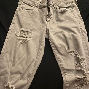 Grey American eagle ripped Jeans